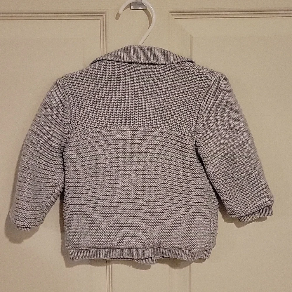Mayoral Gray Knit Jacket with Toggle Closures, 6-9M - Picture 3 of 4